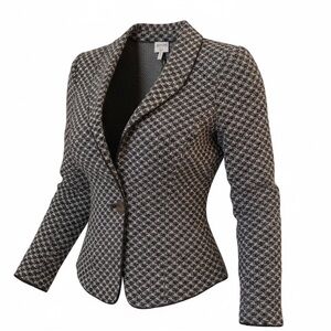Giorgio Armani Black and White Geometric Blazer